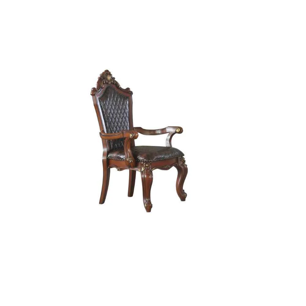 Reliable Picardy – Arm Chair Set of 2 – Synthetic Leather Honey Oak Clean