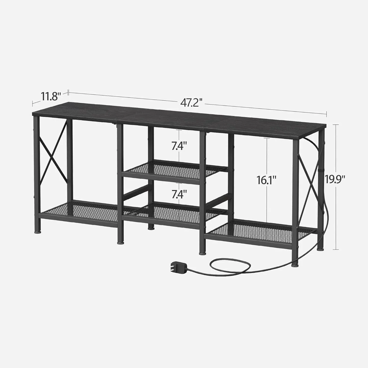 Green LED Lighting TV Stand 55 Inch Display Entertainment Center Exceptional