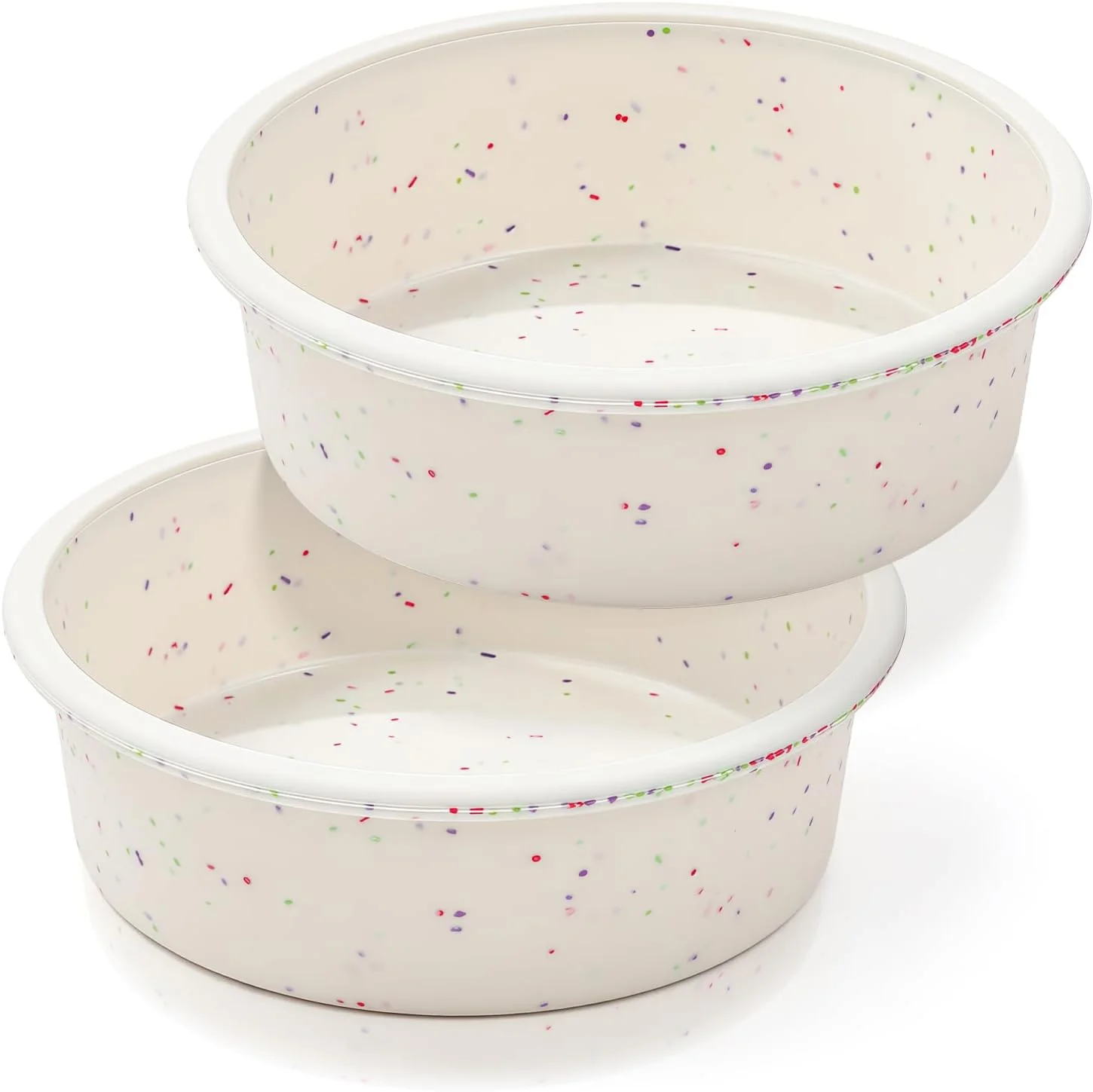 Organic Vinino 6 Inch Round Cake Pans 2 Pack Silicone Mold with Metal Frame I for Layer Cakes and Birthday Baking Flexible Design for Homemade Desserts and Easy Storage Quality