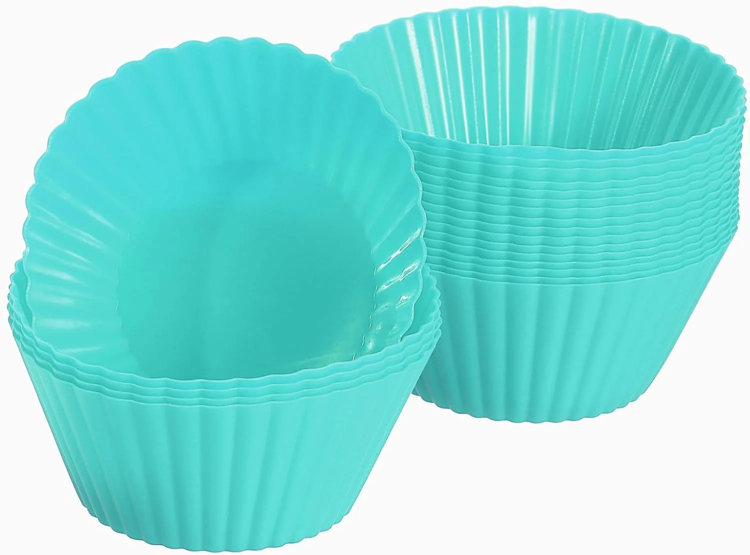 Reusable uxcell 18Pcs Silicone Cupcake Liners Non-Stick Baking Cups for Cooking Eggs Baking Muffins and Make a Cake Mint Green World-Class