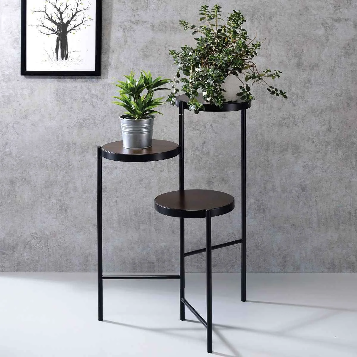 Contemporary Namid – 30 Plant Stand – Black Artisan