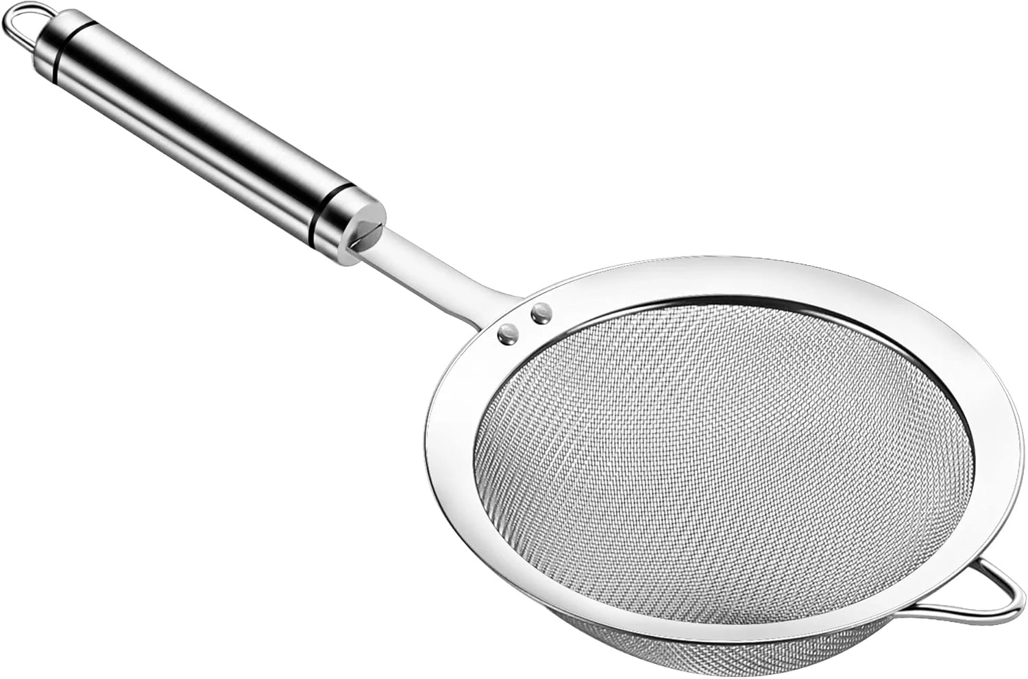 High-Performance Stainless Steel Fine Mesh Strainers for Kitchen Colander-Skimmer with Handle Sieve Sifters for Food Tea Rice Oil Noodles Fruits Vegetable 4.73 inch Sustainable