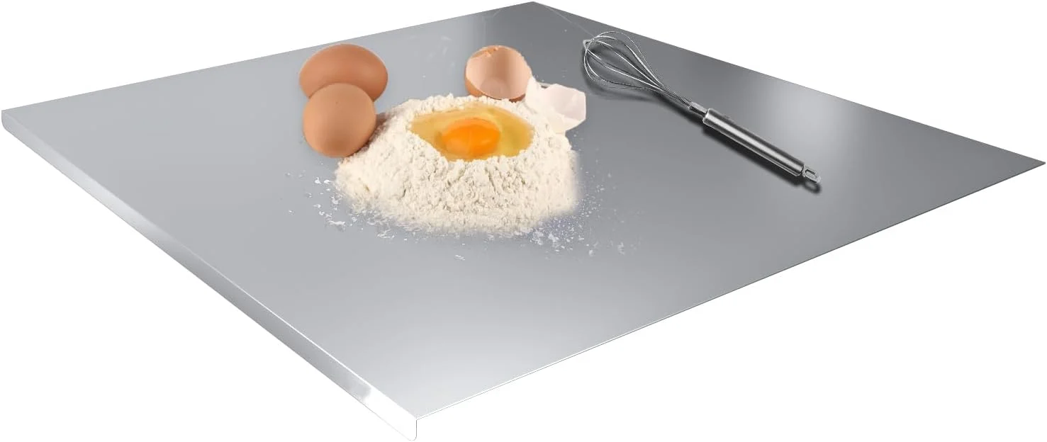Proven KORVOS Stainless Steel Cutting Board Food Grade 304 Stainless Steel Cutting Boards with Lip Metal Prep Board for Meat Fruits amp Baking 15.7 x 19.7 Next-Generation