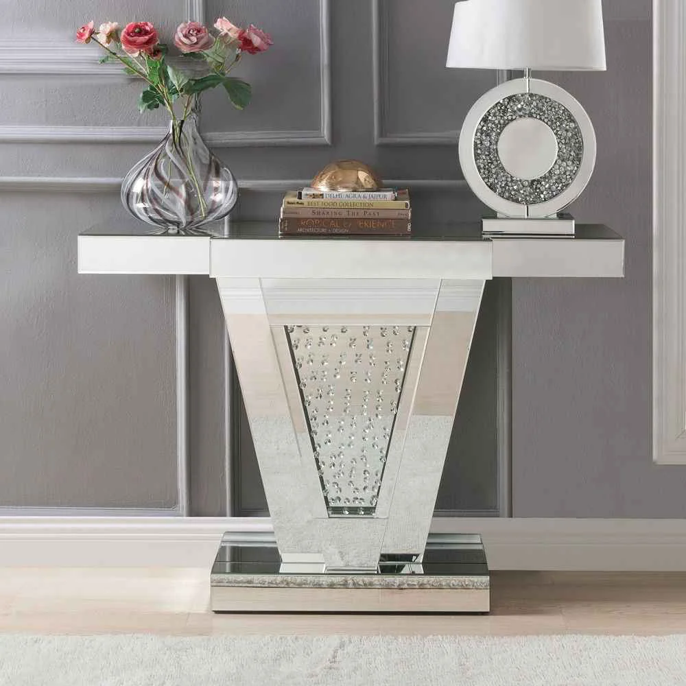 Versatile Nysa – 32 H Console Table – Mirrored Faux Crystals Next-Generation