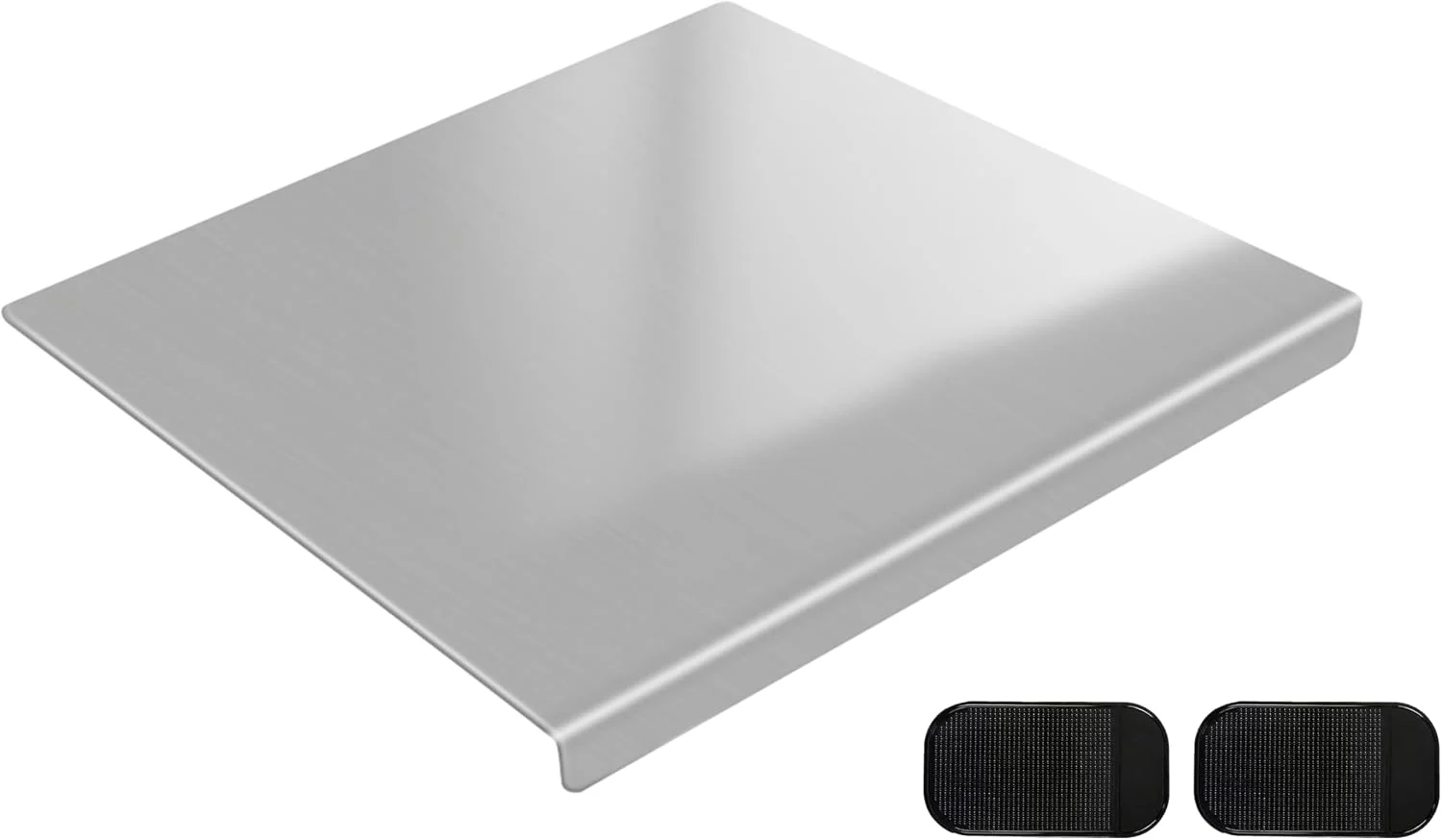 Original Design Stainless Steel Countertop Cutting Board with Lip 19.7 15.7 0.8 Inches Innovative