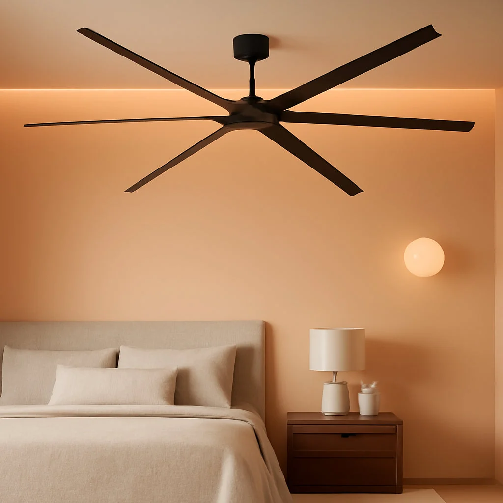 Traditional Black 120-Inch Reinforced Multipurpose Ceiling Fan Crafted