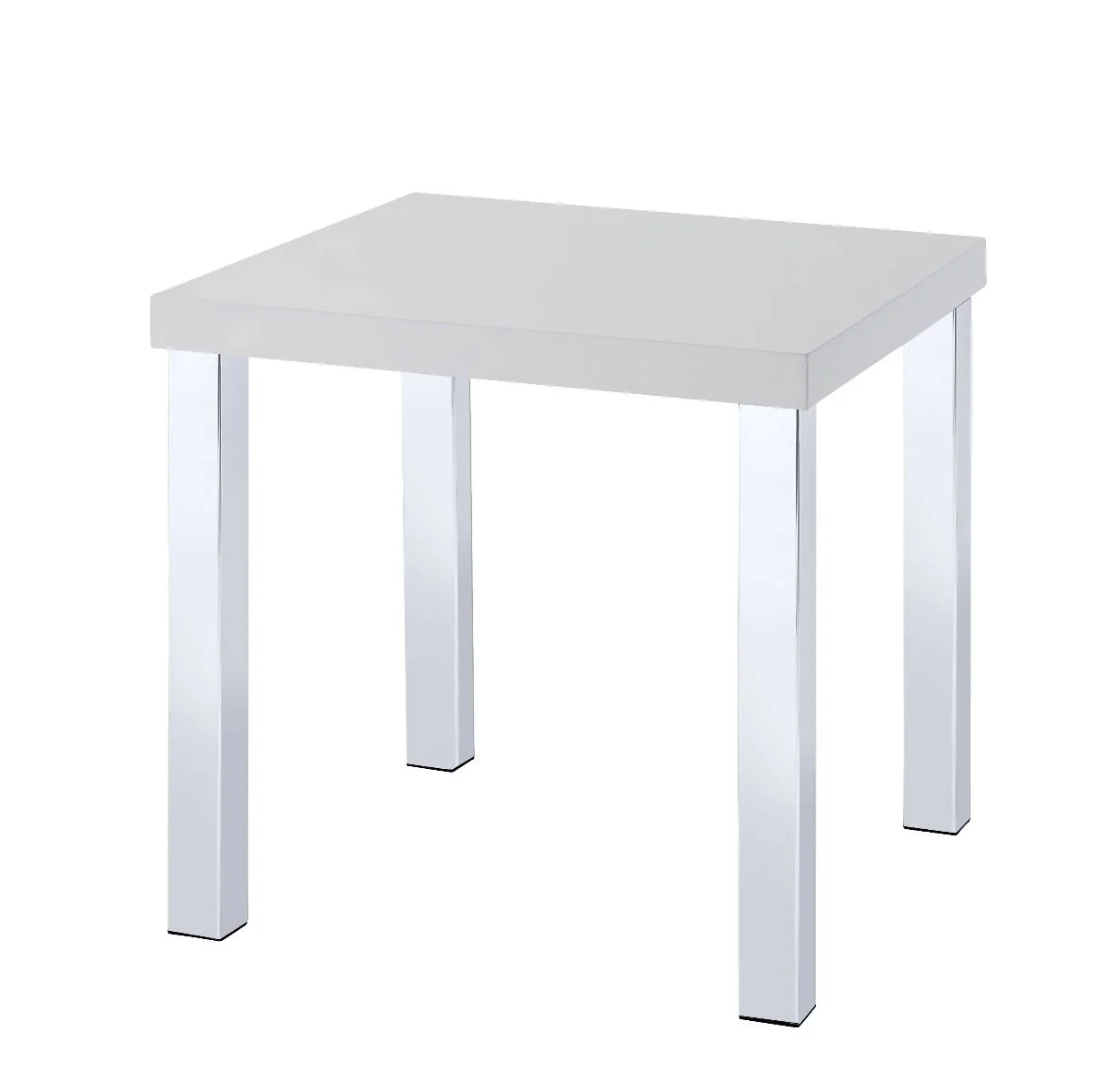 Recyclable Harta – End Table – White High Gloss Chrome Original
