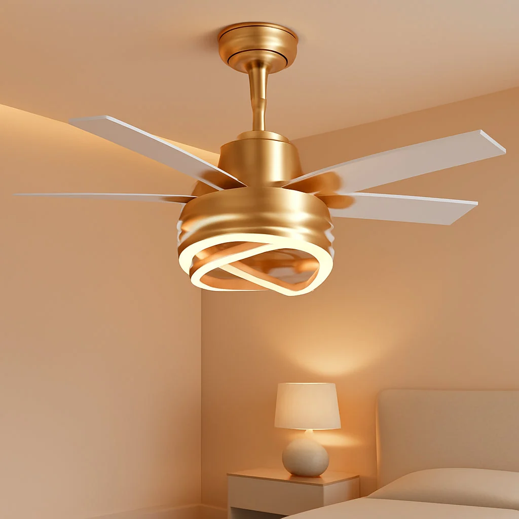 Superior Contemporary 52-Inch White Ceiling Fan Remote Unit Efficient
