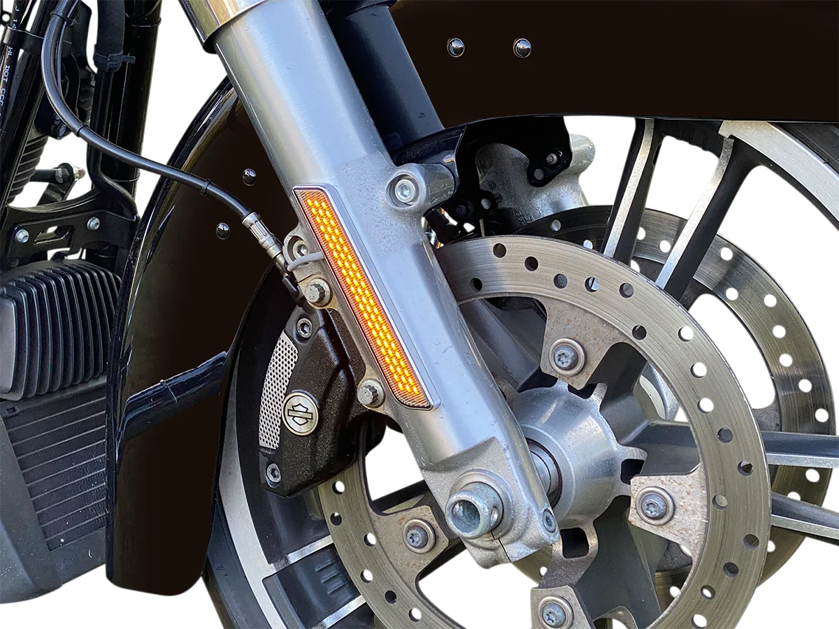 Optimized Custom Dynamics LED Fork Light – Amber – Black CD-FORK-BCM-AB Sophisticated