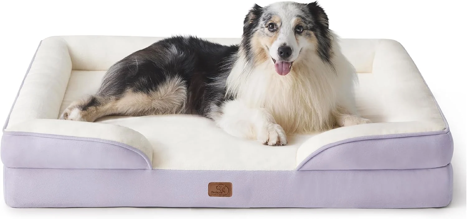 Top-Quality Bedsure XL Orthopedic Dog Bed for Extra Large Dogs – Washable XLarge Dog Cat Bed Waterproof Comfort Dogs Couch Sofa with Washable Removable Cover Pet Bed with Nonskid Bottom Lavender 42 Efficient