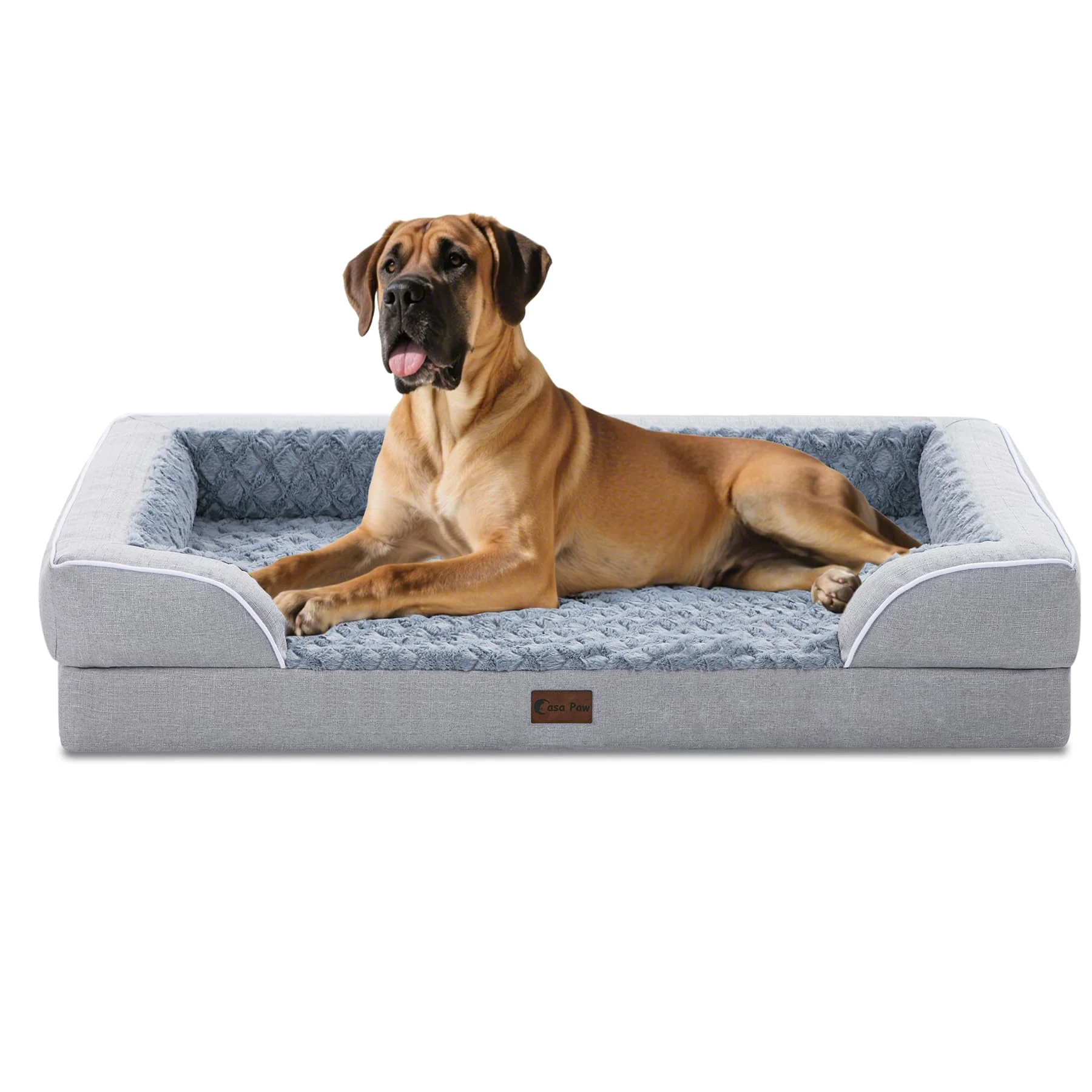 Unique Casa Paw Orthopedic XXL Dog Bed 53x42in Waterproof Memory Foam for Large Dogs Minimalist