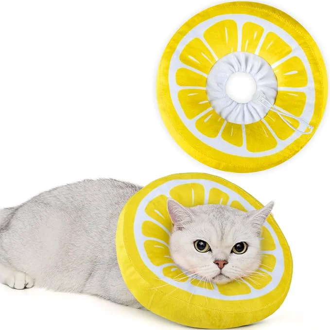 Superior ANWA Adjustable Cat Cone Collar Soft Cute Cat Donut Collar After Surgery Fast