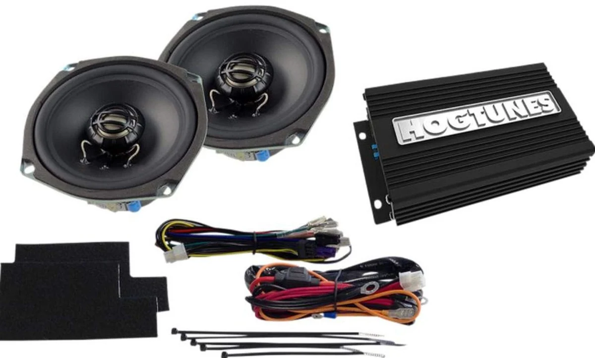 Consistent Hogtunes – REV 200SG Kit-AA Front Speaker and Amp Kit for 1998-2013 Harley-Davidson Electra and Street Glide models Green