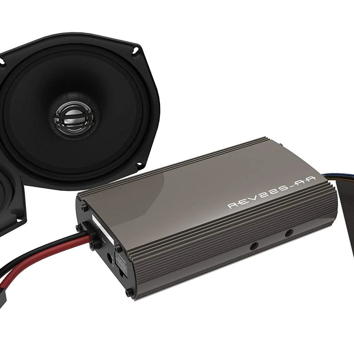 Minimalist Hogtunes – 225 SG KIT-AA with 225 Watt Amplifier and 5.25 Front Speaker Kit for 1998-2013 Harley-Davidson Street Glide Solid