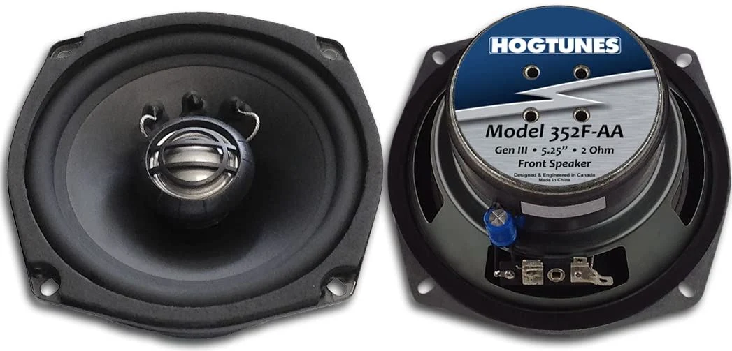Superior Hogtunes – 352F-AA 5.25 Front Speakers for 1998-2013 Harley-Davidson FLH Touring Models Long-Lasting
