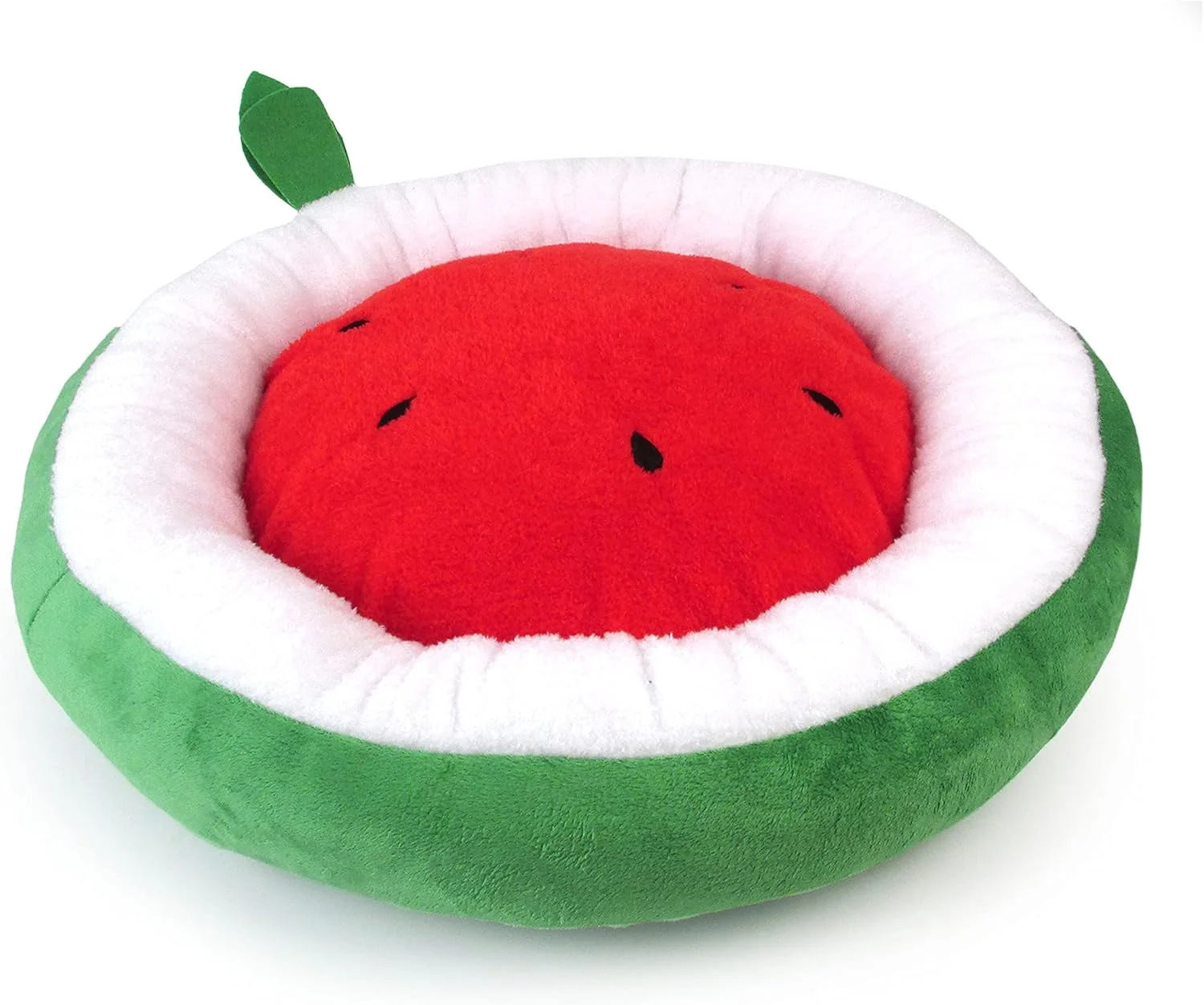 Genuine TONBO Soft Plush Small Cute and Cozy Watermelon Dog Cat Bed Washer and Dryer Friendly Watermelon Sustainable