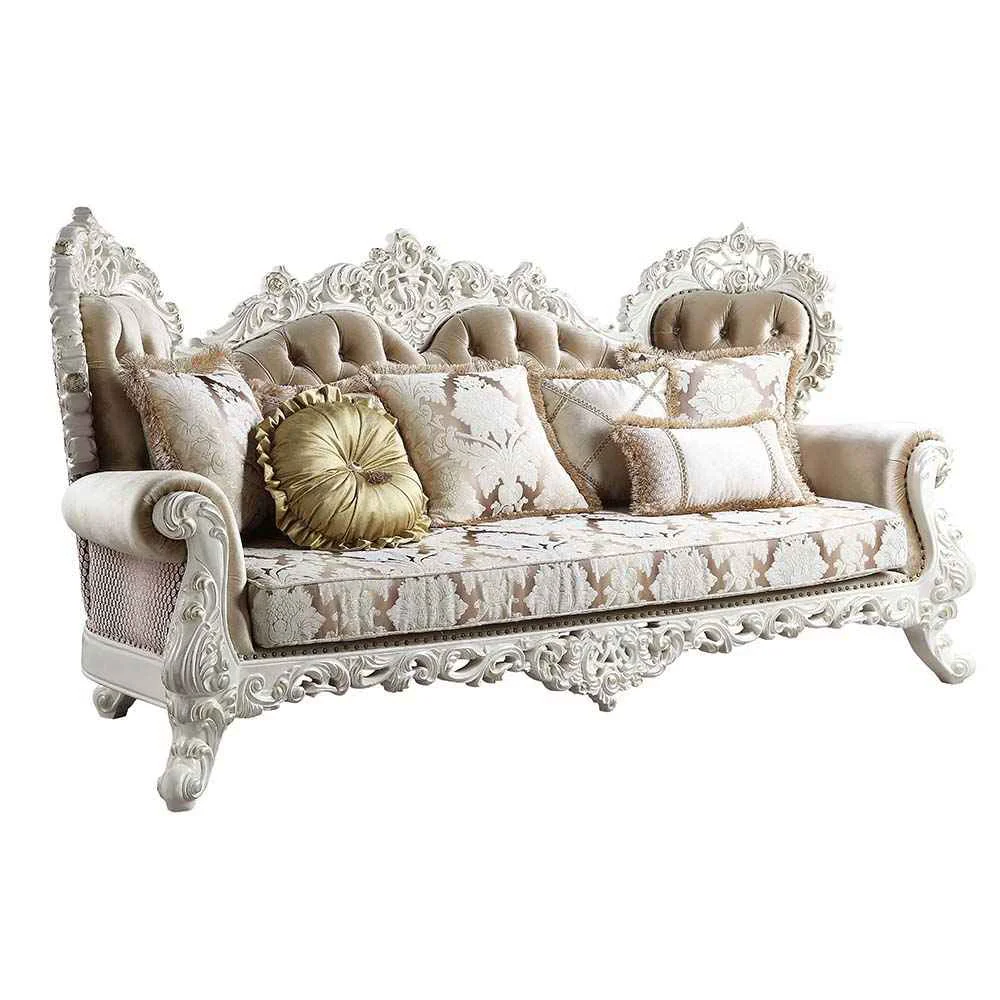 Artisan Vanaheim – Sofa With 7 Pillows – Fabric Antique White First-Class