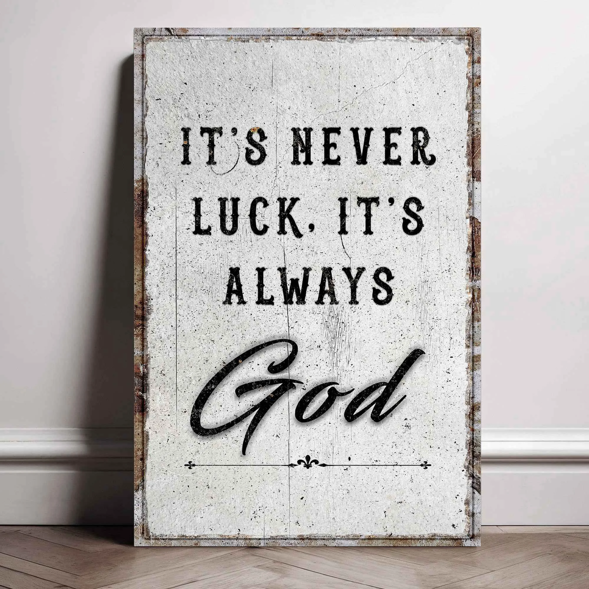 Exceptional It’s Luck It’s God Faith Wall Art Safe