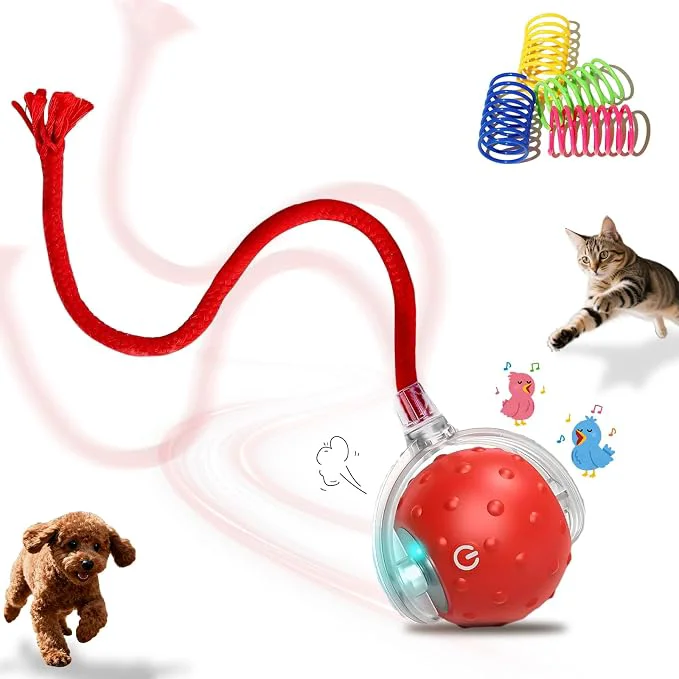 Secure Interactive Cat Toys Ball for Indoor Cats＆Dog Automatic Cat Toy Casual