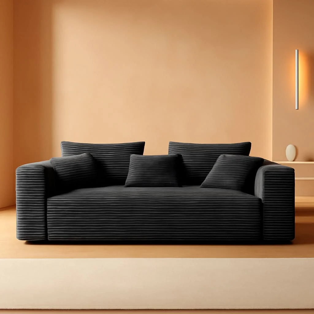 Next-Generation 3-Seater Corduroy Sleeper Sofa No Assembly Lounge Outstanding