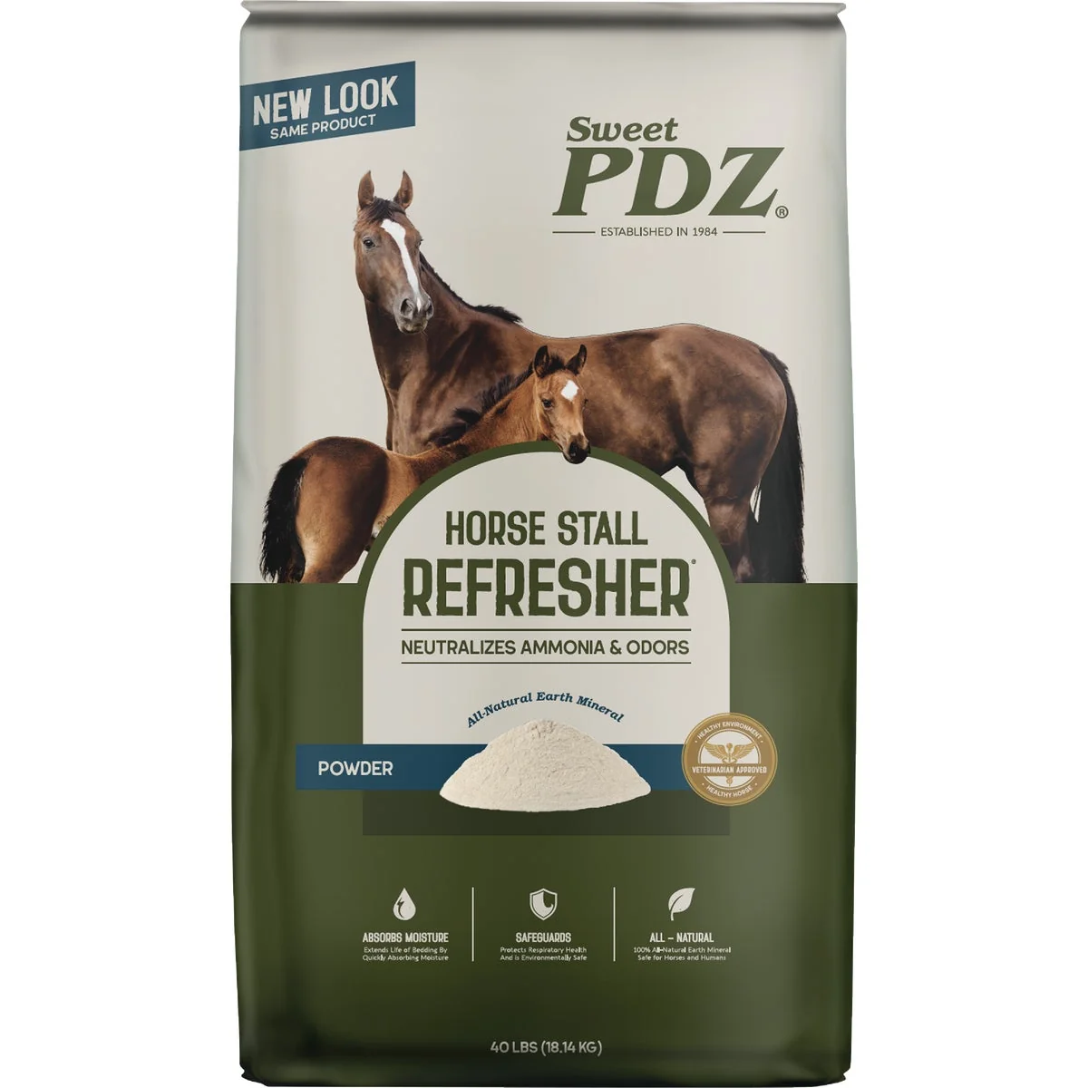 Lightweight Sweet PDZ 40 Lb. Horse Stall Refresher Powder Convenient