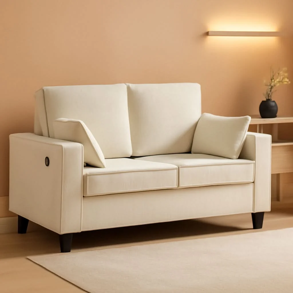 Artisan Beige 65-Inch Sleeper Sofa Bed 2-in-1 Convertible Luxury
