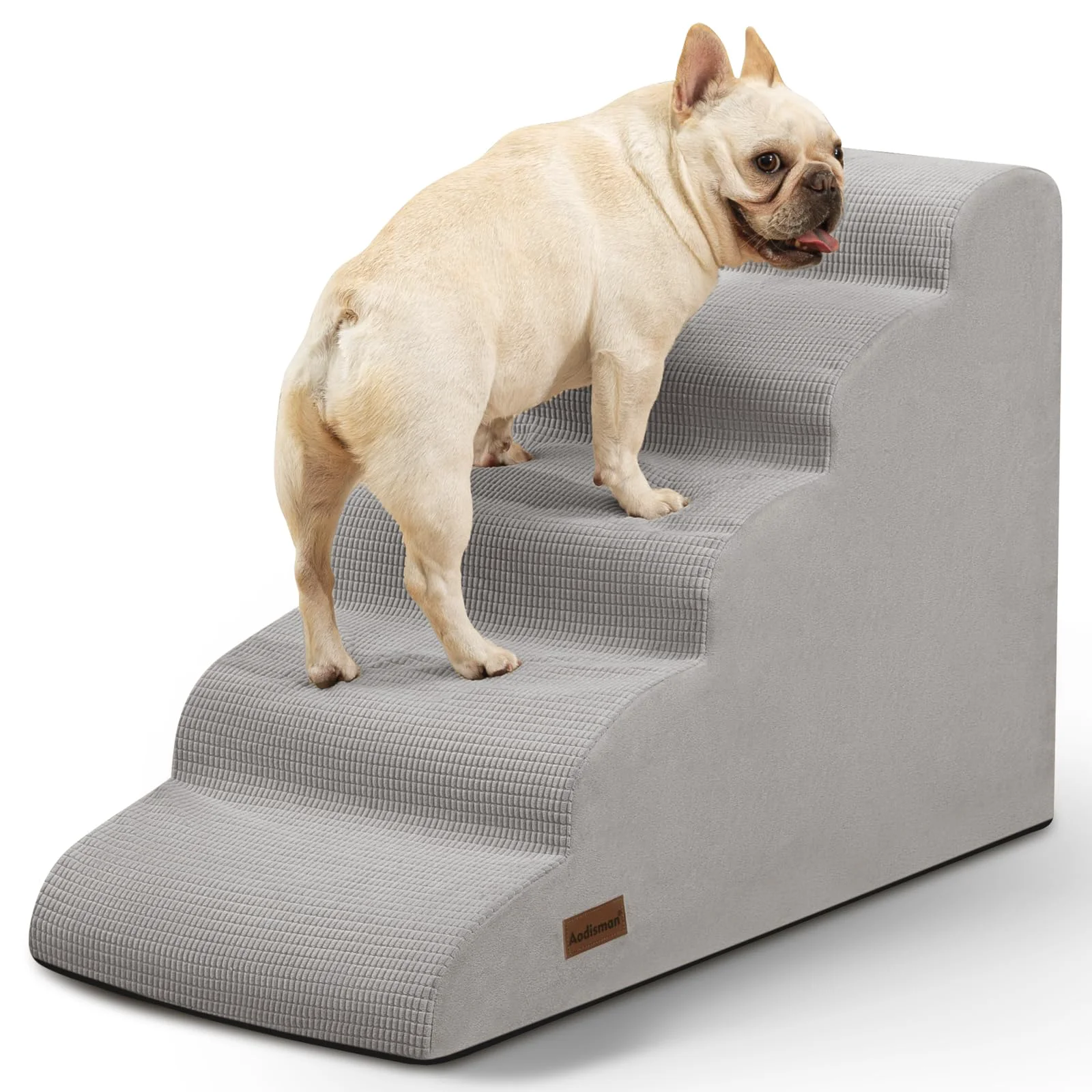 Specialty Aodisman 5-Step Dog Stairs Ramp for High Beds – Non-Slip Pet Steps Crafted