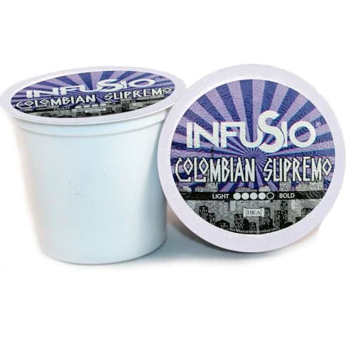 Natural Coffee Pods 96 Count Colombian Supremo Medium Dark Roast Single serve Coffee pods for Keurig K Cup® Brewers Solid