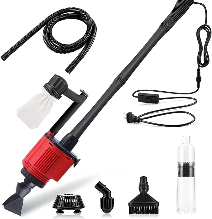 High-Grade Aquarium Gravel Cleaner Siphon Kit 6 in 1 Automatic Fish Tank Cleaning Tools Natural