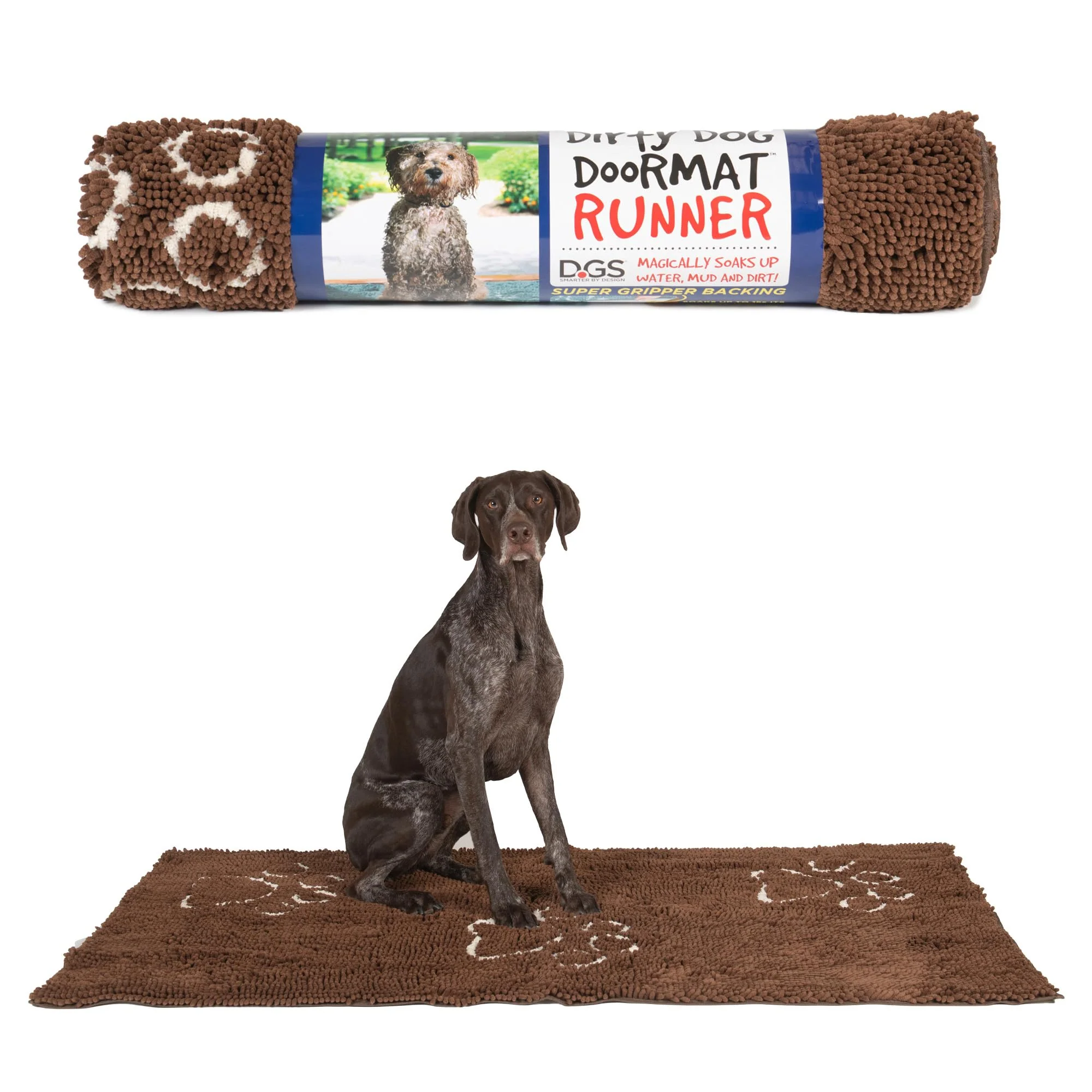 Trusted Dog Gone Smart Dirty Dog Doormat – Fast Drying Ultra-Absorbent Floor Rug Runner Almond High-End