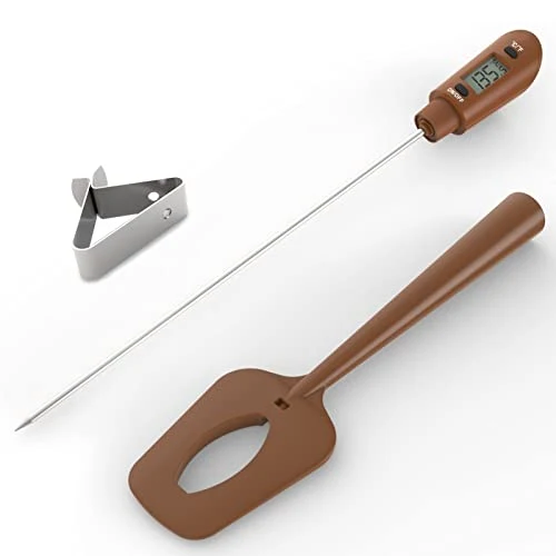 Functional Candy Spatula with Thermometer Built in and Pot Clip Organic