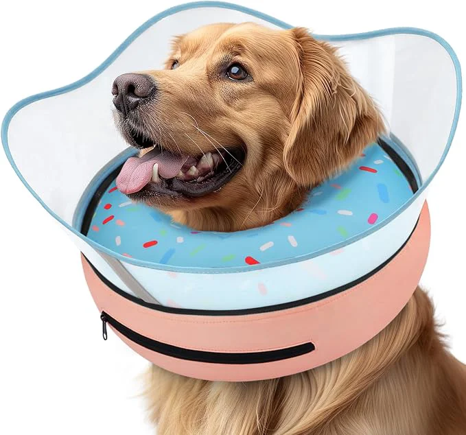 Comfortable Supet Raised Inflatable Dog Cone Collar to Stop Licking Soft Dog Cone Original Design