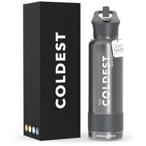 Luxury Coldest Insulated Water Bottle with Straw Lid Pure