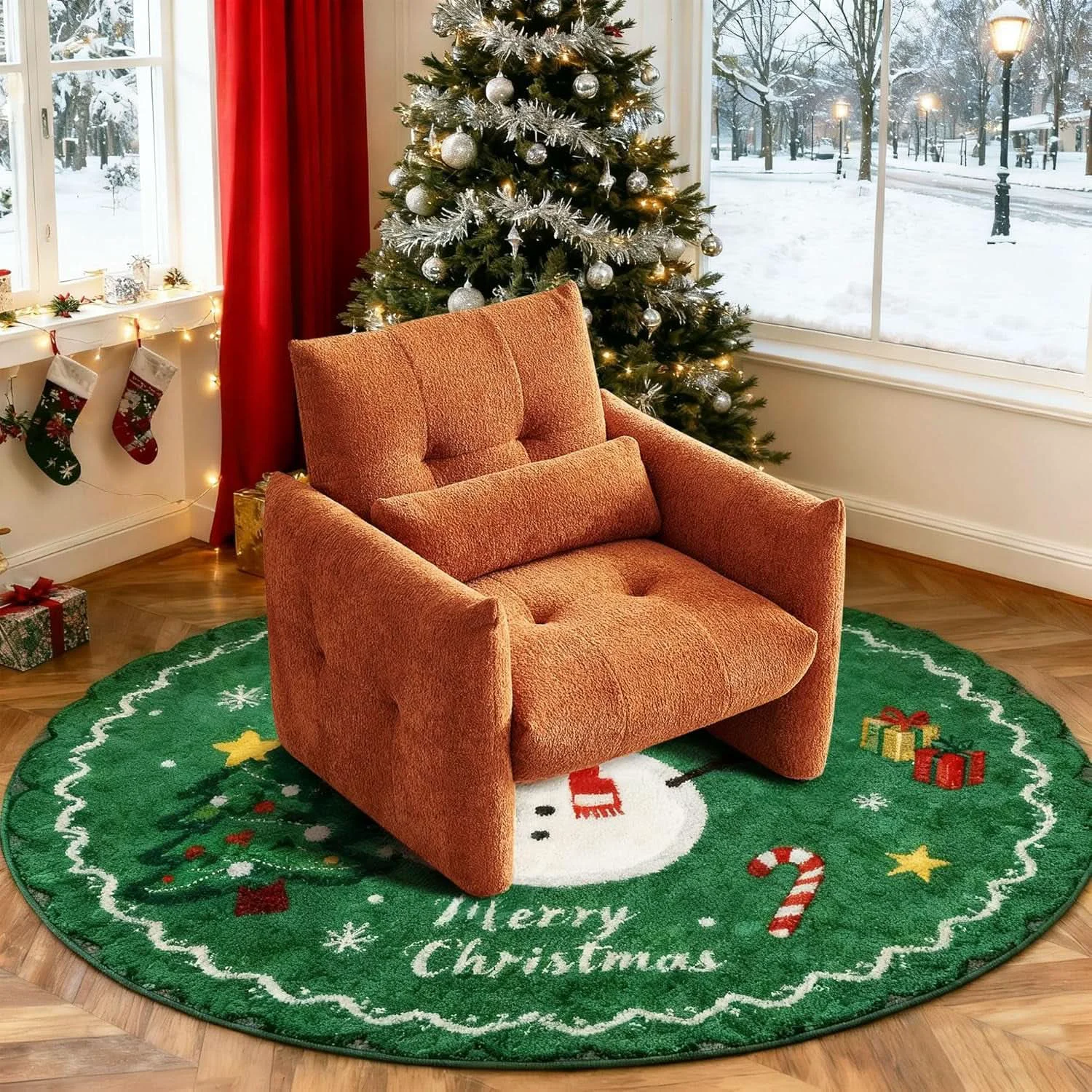 Sophisticated Taupe Sherpa Upholstered Accent Arm Chair Luxurious Long-Lasting