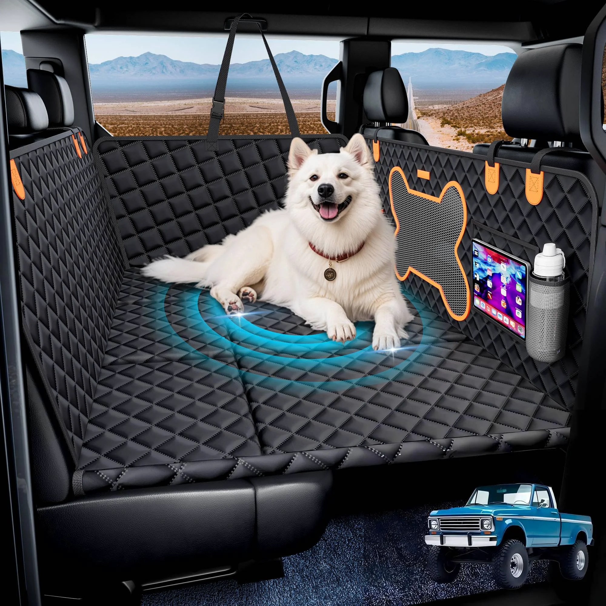 Innovative Geotick Truck Dog Seat Cover for Back Seat – Waterproof Heavy-Duty Hammock 450 lb Capacity Exceptional
