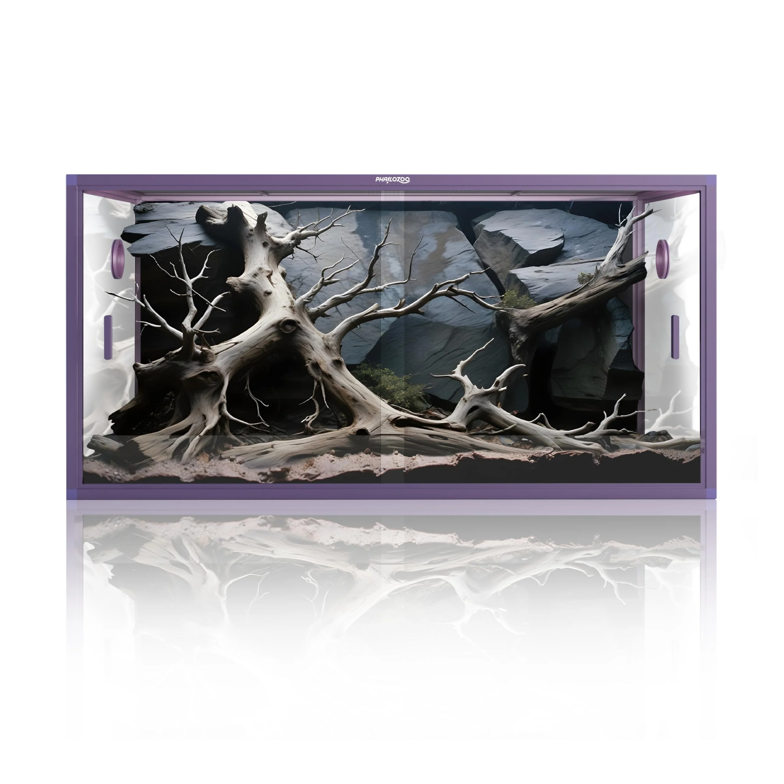 Comfortable Phailozoo 120 Gallon Bearded Dragon Tank – 48x24x24 Reptile Enclosure with Ventilated Top Innovative