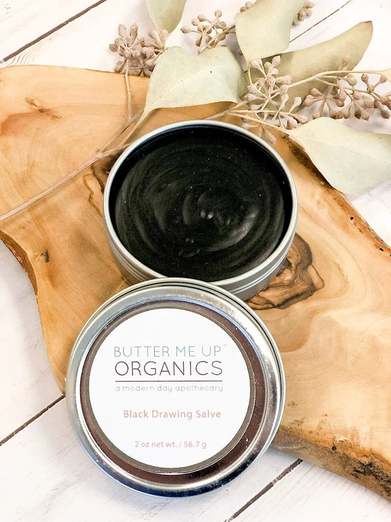 Pure Organic Black Drawing Salve Bee Stings Rashes Skin Ailments Organic Skincare Sustainable