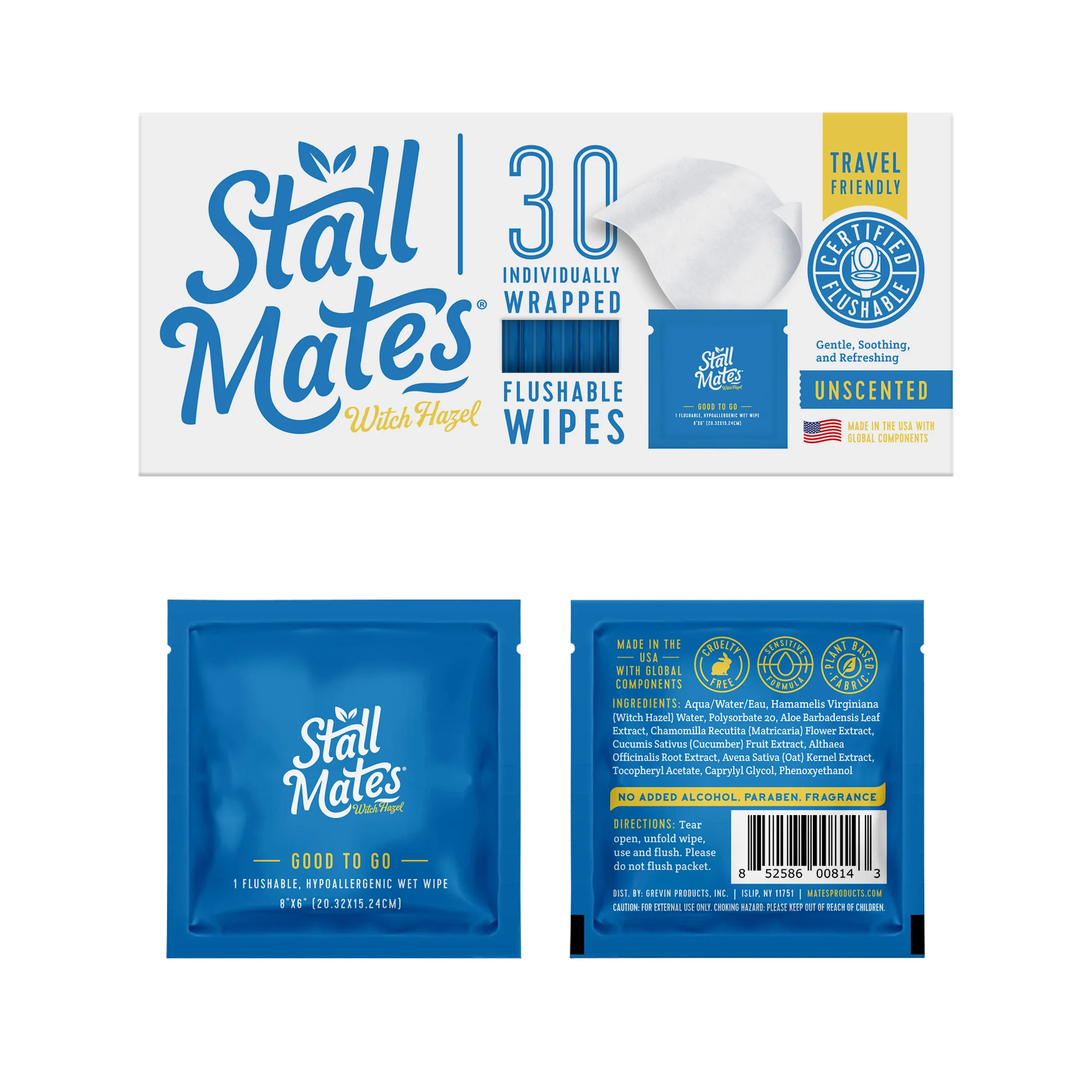 Professional Stall Mates Flushable Wipes – Individually Wrapped Fashionable