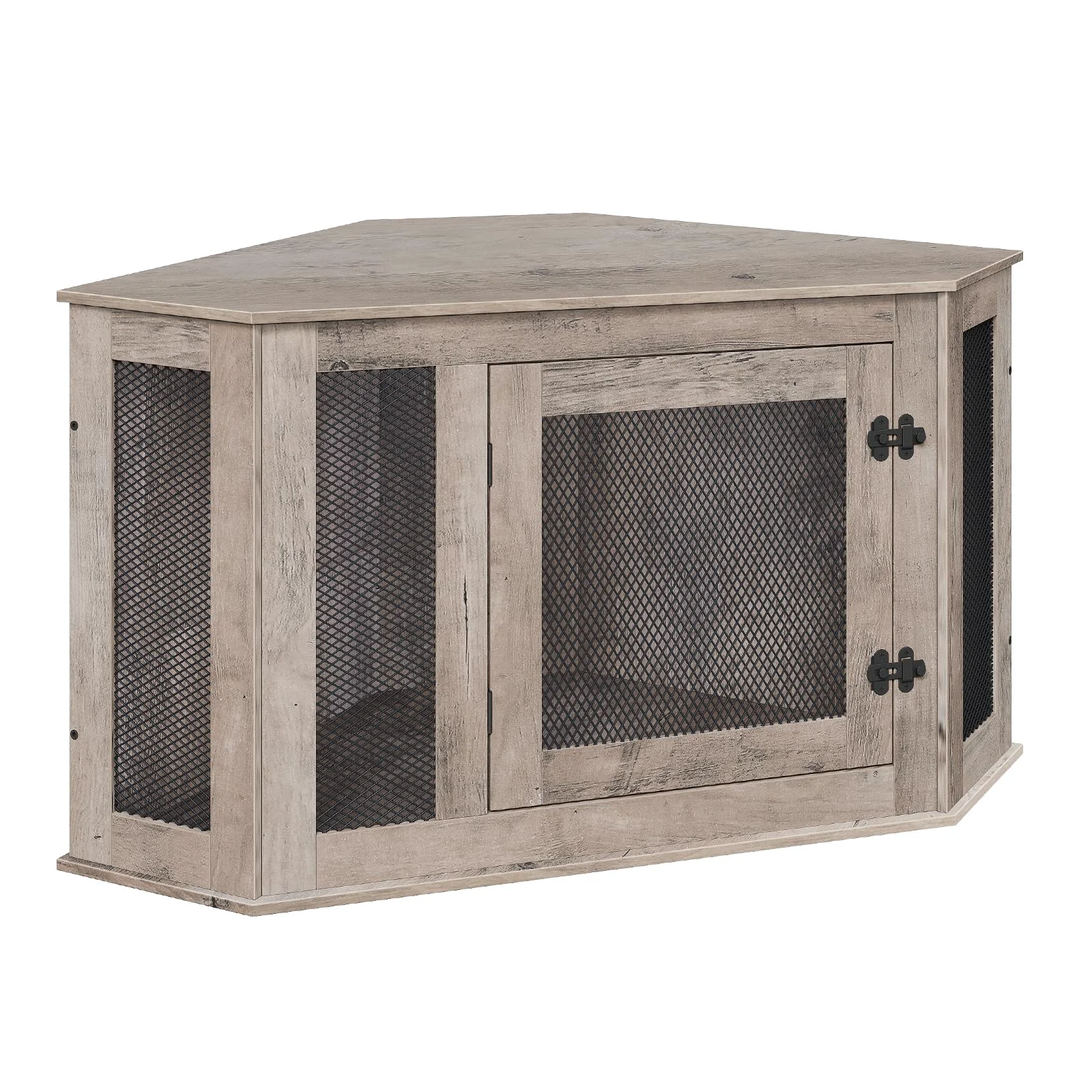 Breathable MAHANCRIS Corner Dog Crate Furniture – Wood Kennel End Table for Small Medium Dogs DCHG0801 High-Grade