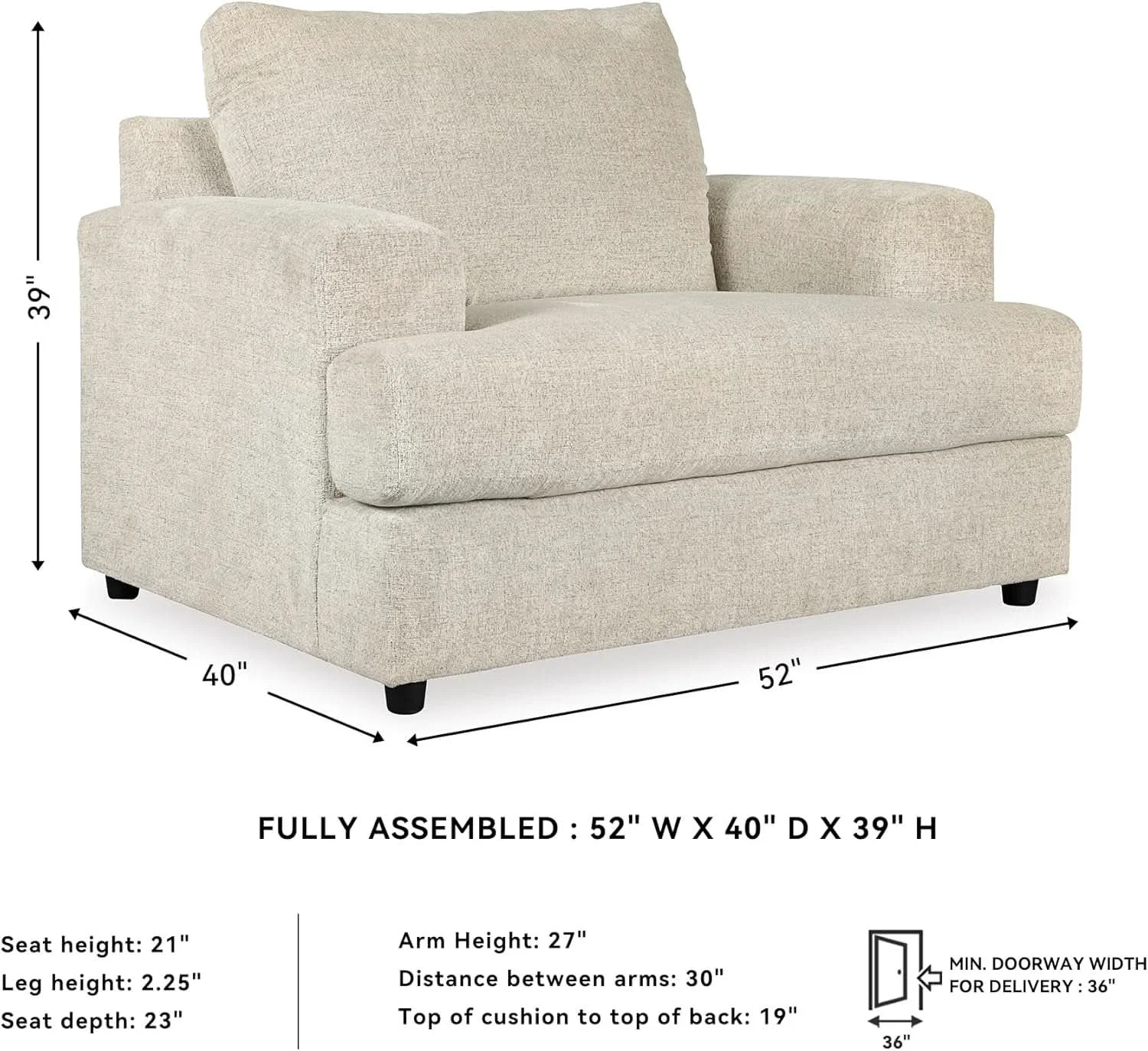 Prestigious Soletren Contemporary Off White Chenille Upholstered Chair Traditional