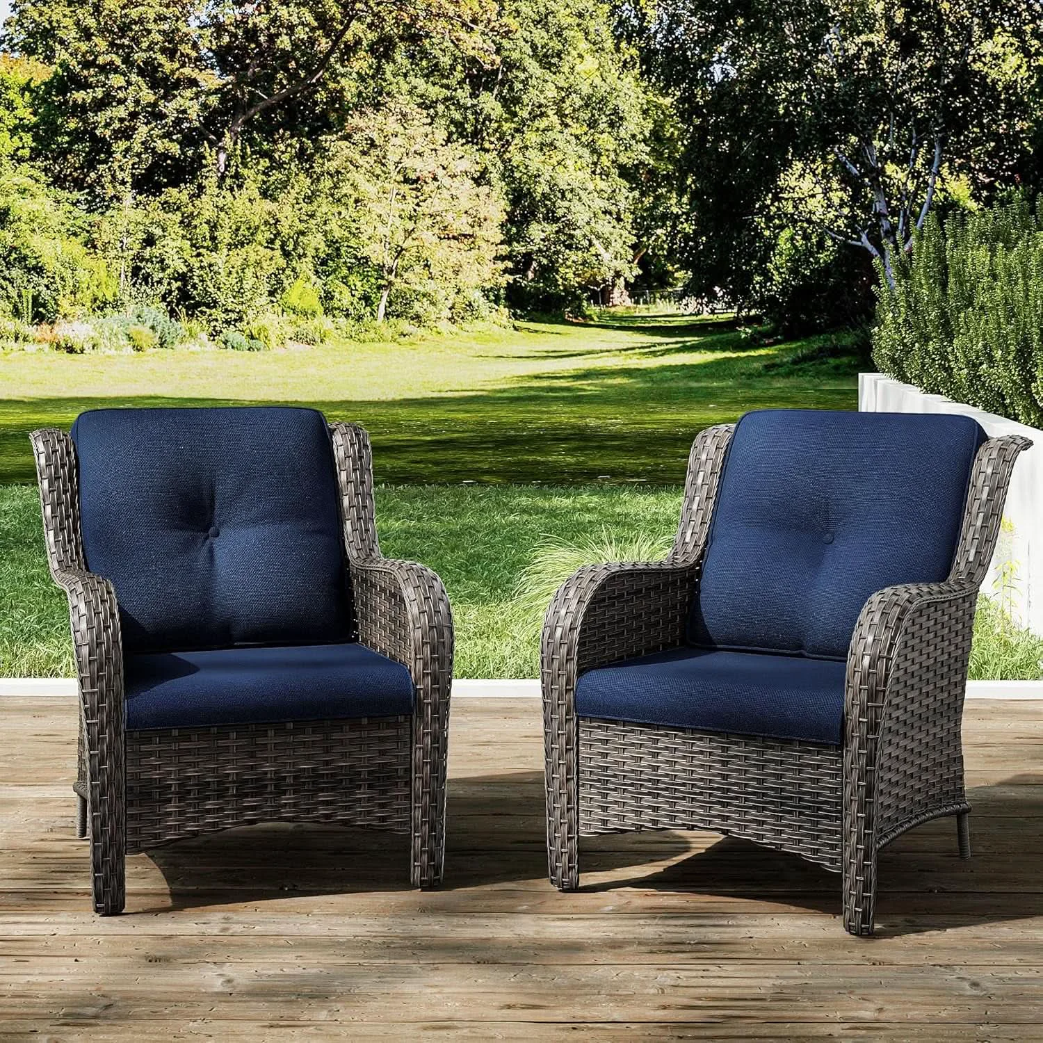 User-Friendly Comfortable Outdoor Wicker Chair Set with Cushions Certified