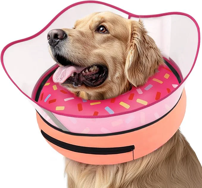 Unique Supet Raised Inflatable Dog Cone Collar to Stop Licking Soft Dog Cone Convenient