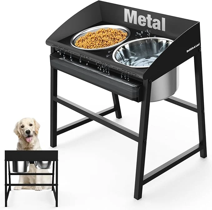 Soft Spill Proof Tilted d Dog Bowls for Large Breed 15 Tall Raised Dog Bowl with Stand Stainless Steel Dog Food Bowl Water Bowl Set for Indoor Outdoor Use Easy Clean Large Dog Bowl Dog DishAbout ThisOverview Proven