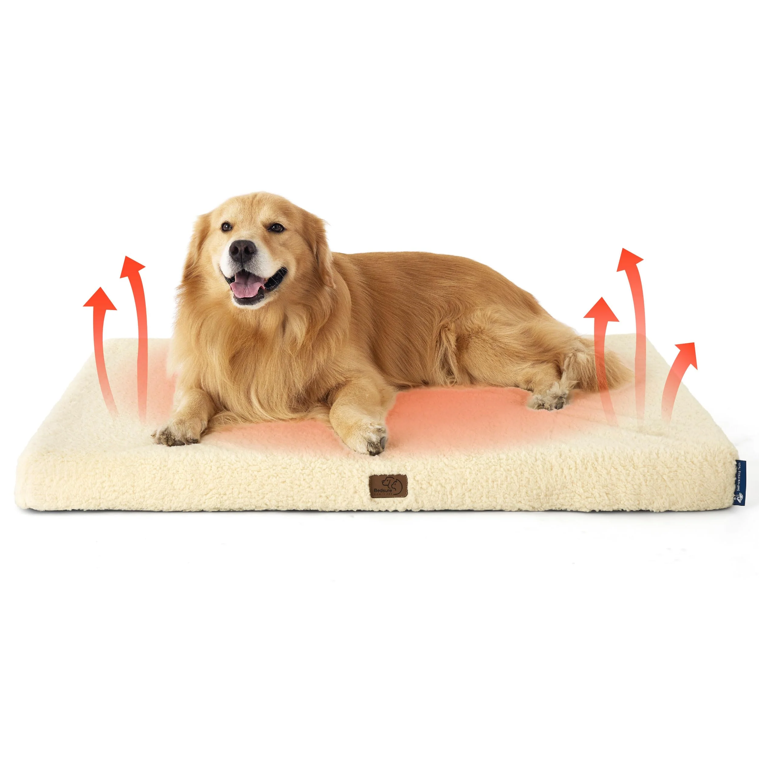 Proven Bedsure Self-Warming Dog Bed – Large Non-Electric Orthopedic Egg Crate Foam Up to 100 lbs Genuine