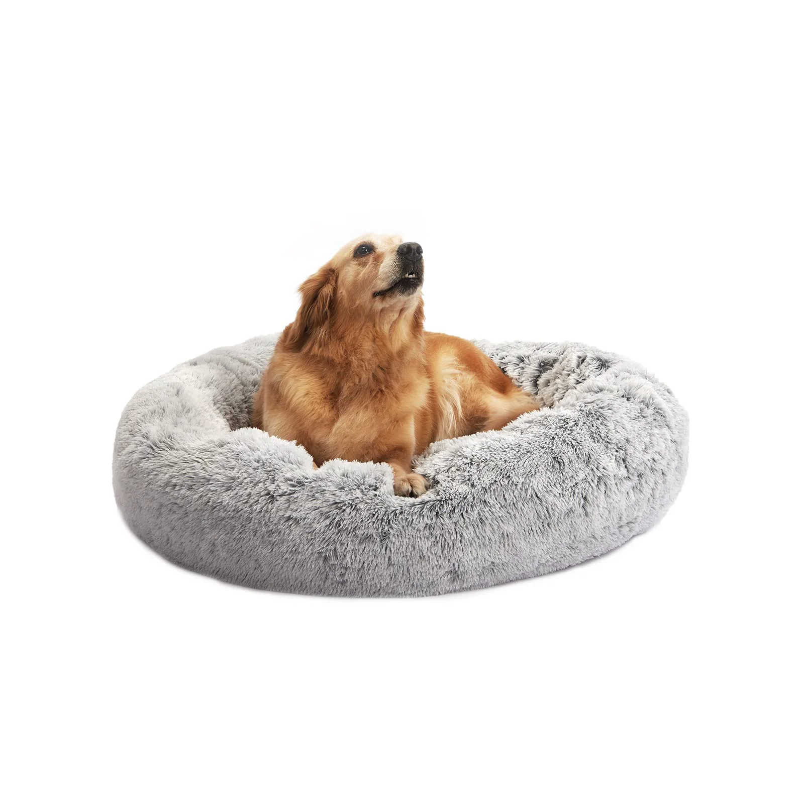 Environmentally Friendly Bedfolks Calming Donut Dog Bed – 36-Inch Round Plush for Large Dogs Innovative