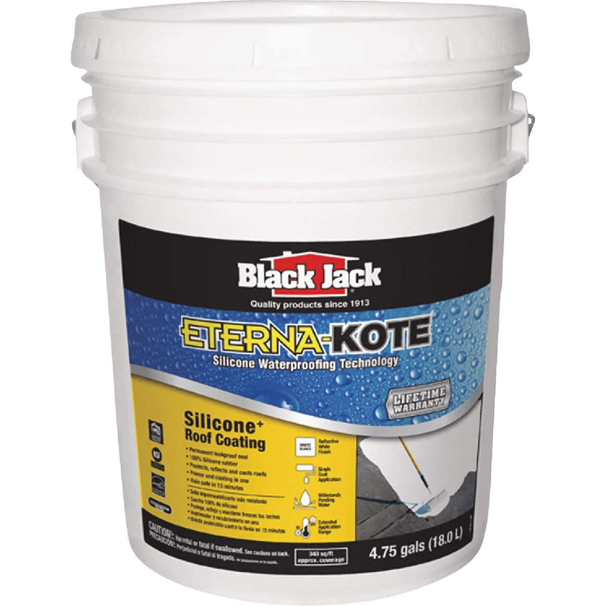 Reliable Black Jack Eterna-Kote 5 Gal. Silicone Roof Coating Pure