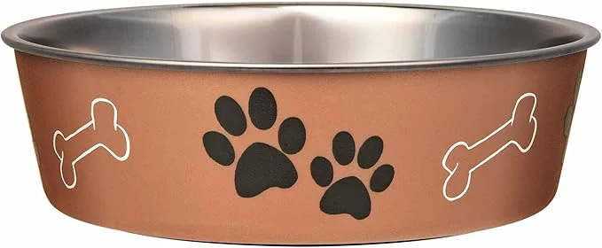 Sophisticated Loving Pets Bella Dog Bowls- Stainless Steel Dog Cat Bowls – Spill Proof Dog Food Bowl Cat Bowl Puppy Essentials Pet Supplies Great for Home Travel Large 35-65 lbs Copper About ThisOverview Verified
