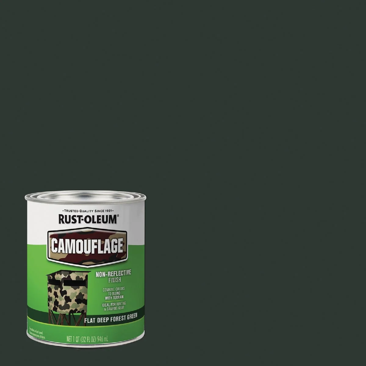 Detailed Rust-Oleum 1 Qt. Camouflage Brush Paint Deep Forest Green World-Class