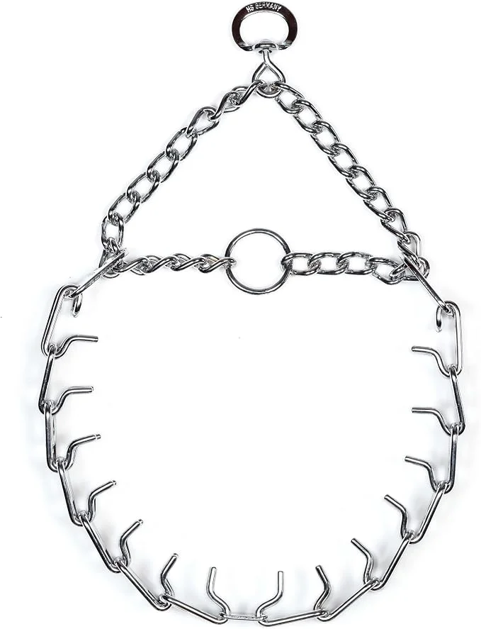 Smooth Herm Sprenger Prong Dog Training Collar Ultra-Plus Chrome Plated Steel No Pull Advanced