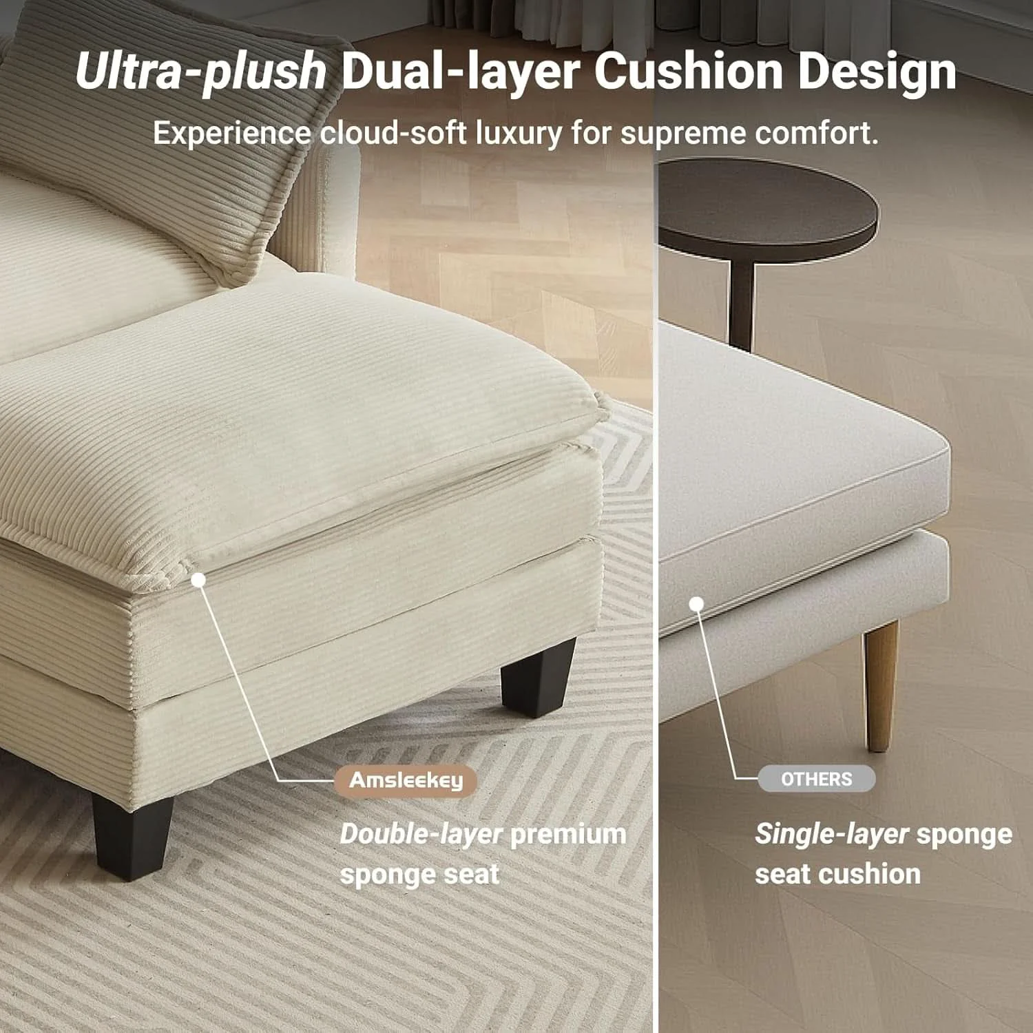 Flexible Comfy Modular Sectional Sofa With Movable Ottomans Proven